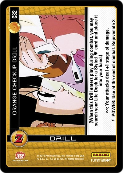 Orange Checkup Drill (32) [AWA] - Dragon Ball Z TCG Single