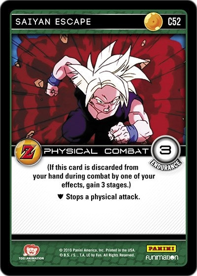 Saiyan Escape (52) [AWA] - Dragon Ball Z TCG Single