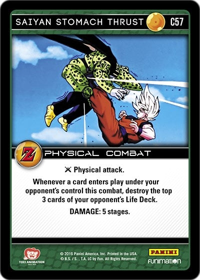 Saiyan Stomach Thrust (57) [AWA] - Dragon Ball Z TCG Single