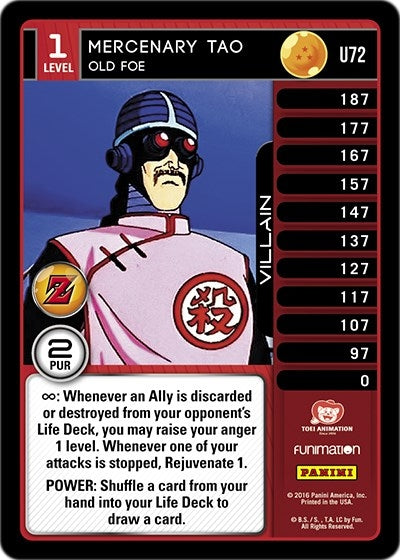 Mercenary Tao - Old Foe (72) [AWA] - Dragon Ball Z TCG Single