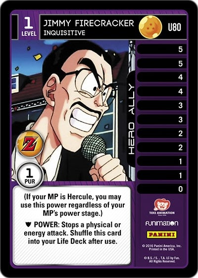Jimmy Firecracker - Inquisitive (80) [AWA] - Dragon Ball Z TCG Single