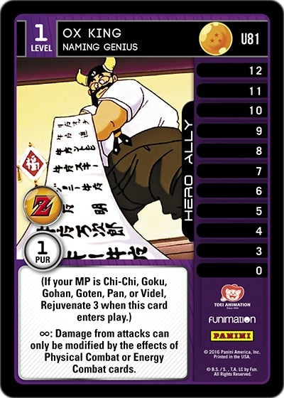Ox King - Naming Genius (81) [AWA] - Dragon Ball Z TCG Single