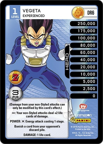 Vegeta - Experienced (6) [AWA] - Dragon Ball Z TCG Single