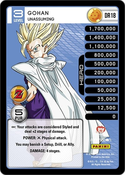 Gohan - Unassuming (18) [AWA] - Dragon Ball Z TCG Single