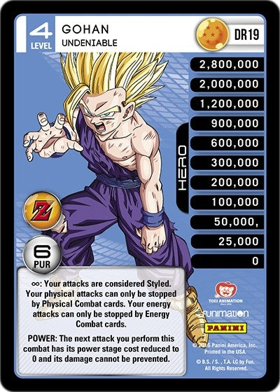 Gohan - Undeniable (19) [AWA] - Dragon Ball Z TCG Single