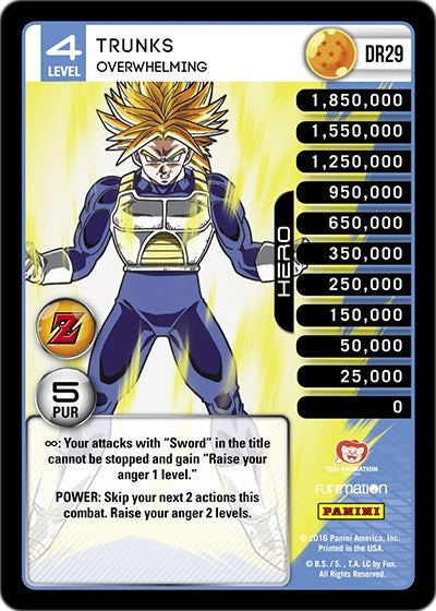 Trunks - Overwhelming (29) [AWA] - Dragon Ball Z TCG Single