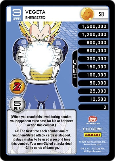 Vegeta - Energized (Rainbow Parallel Foil) (8) [AWA] - Dragon Ball Z TCG Single