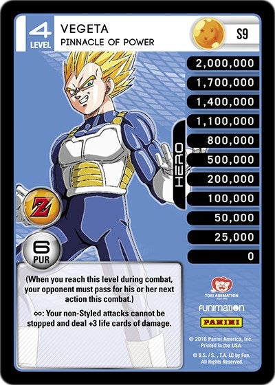 Vegeta - Pinnacle of Power (Rainbow Parallel Foil) (9) [AWA] - Dragon Ball Z TCG Single