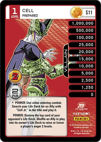 Cell - Prepared (High Tech Foil) (11) [AWA] - Dragon Ball Z TCG Single