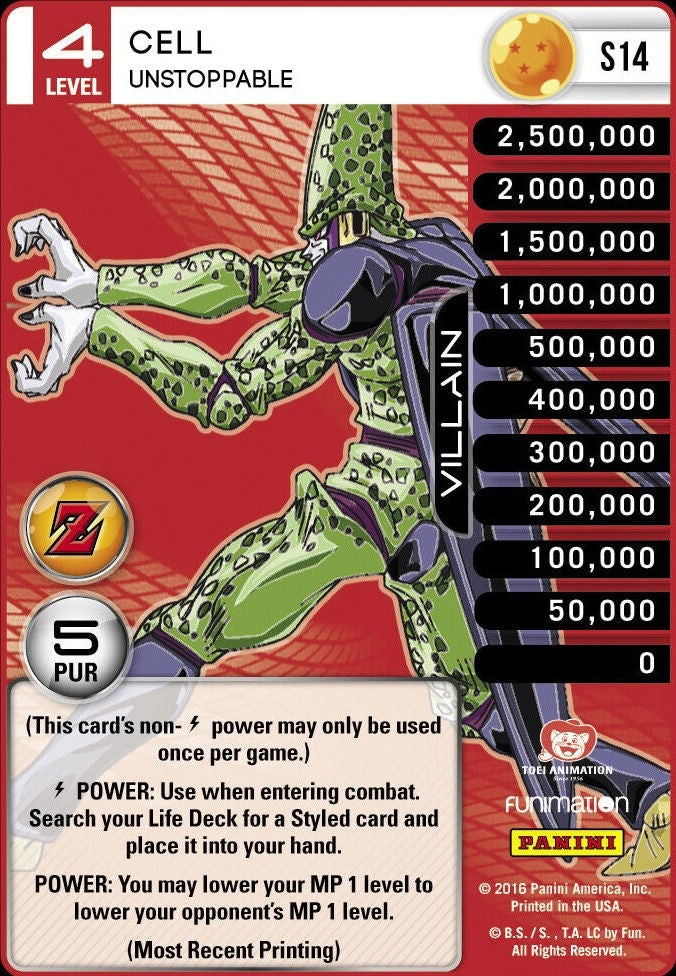Cell - Unstoppable (High Tech Foil) (14) [AWA] - Dragon Ball Z TCG Single
