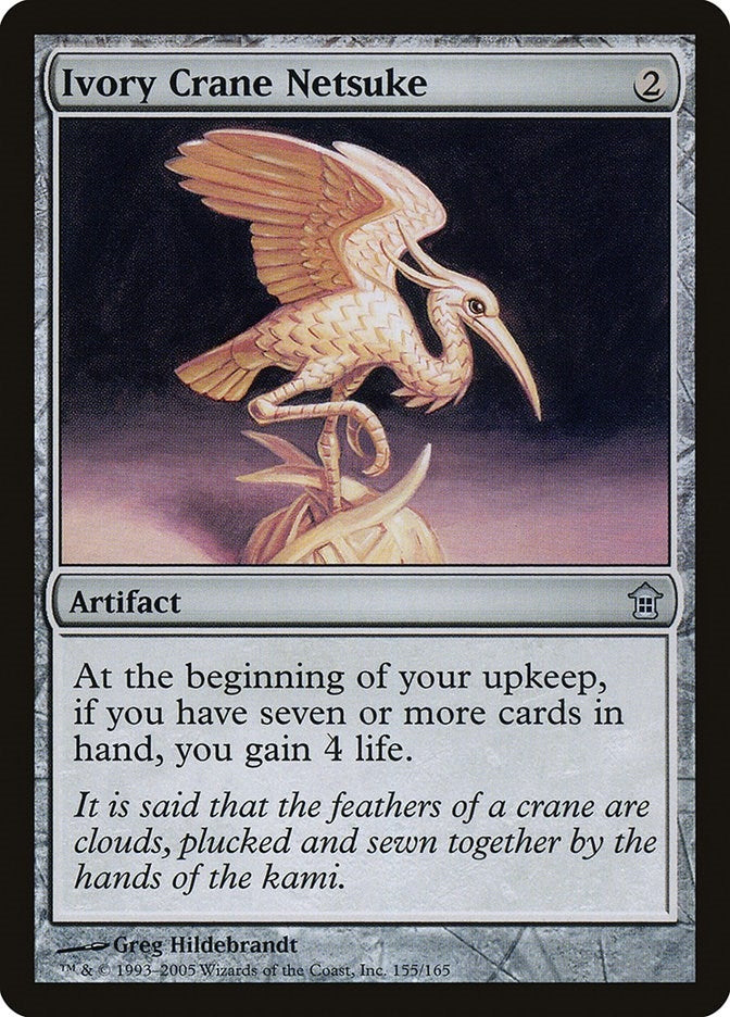 Ivory Crane Netsuke (155) [SOK] - MTG Single