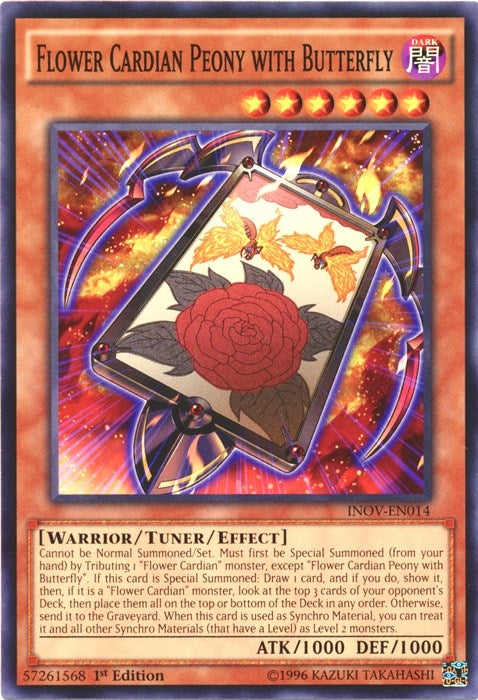 Flower Cardian Peony with Butterfly (14) (INOV) - YuGiOh Single