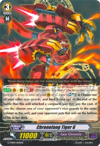 Chronofang Tiger G (9003) [G-TD09] - Cardfight Vanguard Single