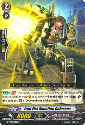 Iron Fist Sanction Colossus (9008) [G-TD09] - Cardfight Vanguard Single
