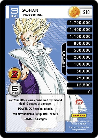 Gohan - Unassuming (Rainbow Parallel Foil) (18) [AWA] - Dragon Ball Z TCG Single