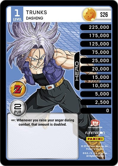 Trunks - Dashing (Rainbow Parallel Foil) (26) [AWA] - Dragon Ball Z TCG Single