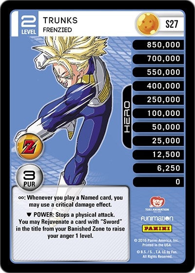 Trunks - Frenzied (High Tech Foil) (27) [AWA] - Dragon Ball Z TCG Single