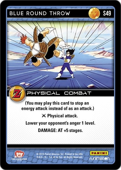 Blue Round Throw (49) [AWA] - Dragon Ball Z TCG Single