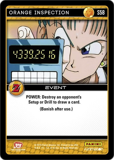 Orange Inspection (58) [AWA] - Dragon Ball Z TCG Single