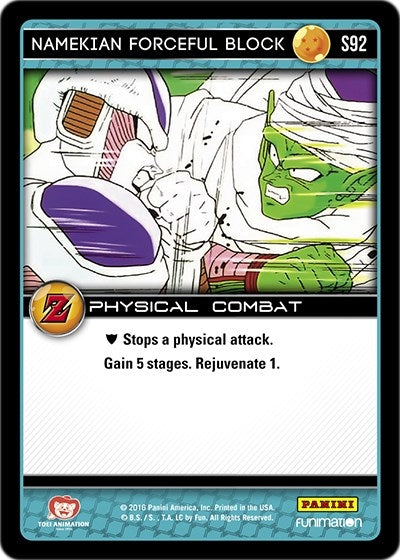 Namekian Forceful Block (92) [AWA] - Dragon Ball Z TCG Single