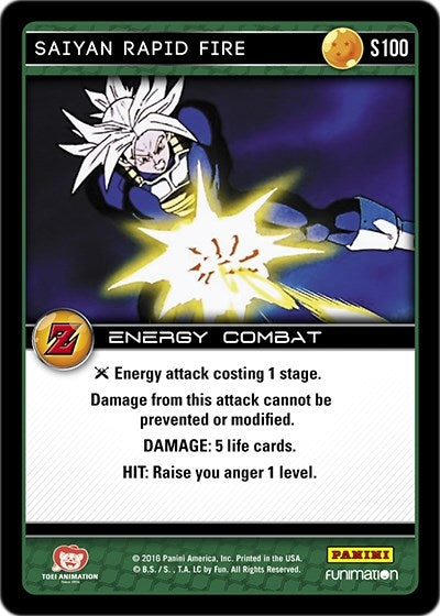 Saiyan Rapid Fire (100) [AWA] - Dragon Ball Z TCG Single