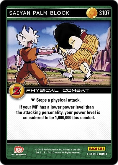 Saiyan Palm Block (107) [AWA] - Dragon Ball Z TCG Single