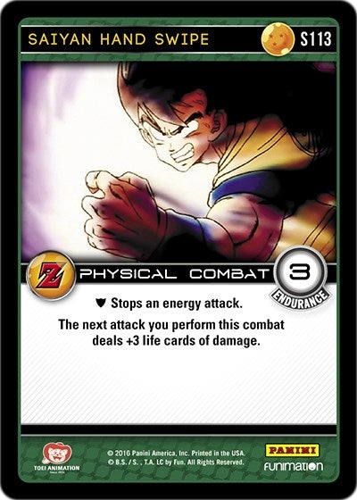 Saiyan Hand Swipe (113) [AWA] - Dragon Ball Z TCG Single