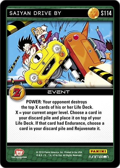 Saiyan Drive By (114) [AWA] - Dragon Ball Z TCG Single