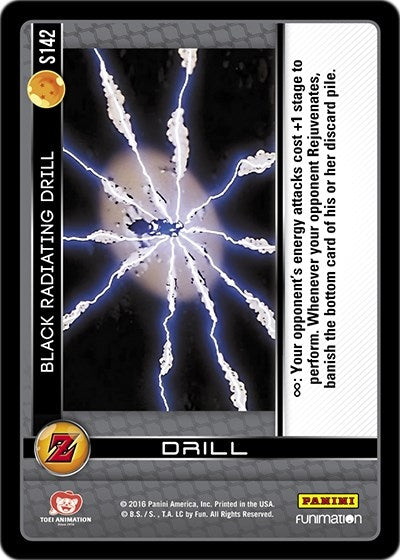 Black Radiating Drill (142) [AWA] - Dragon Ball Z TCG Single