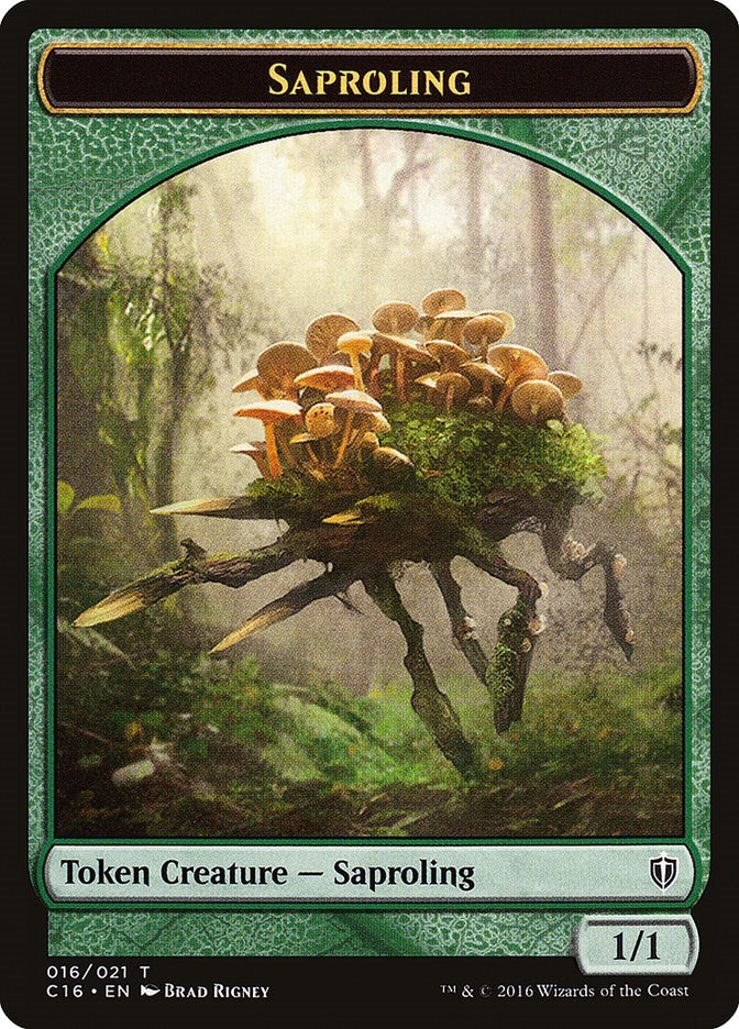 Saproling (016) // Spirit (006) Double-Sided Token (0) [C16] - MTG Single