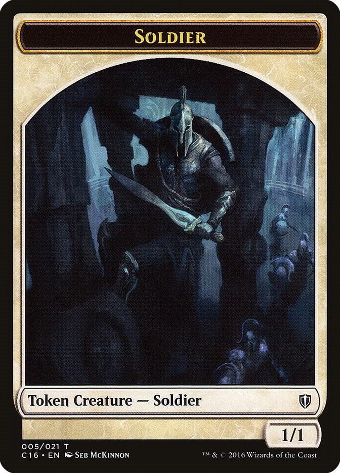 Soldier // Squid Double-Sided Token (0) [C16] - MTG Single