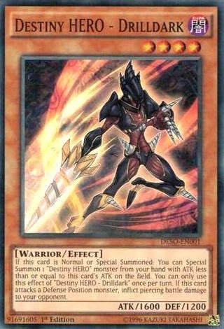 Destiny HERO - Drilldark (1) (DESO) - YuGiOh Single