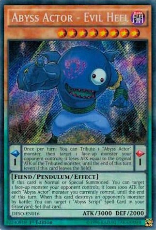 Abyss Actor - Evil Heel (16) (DESO) - YuGiOh Single