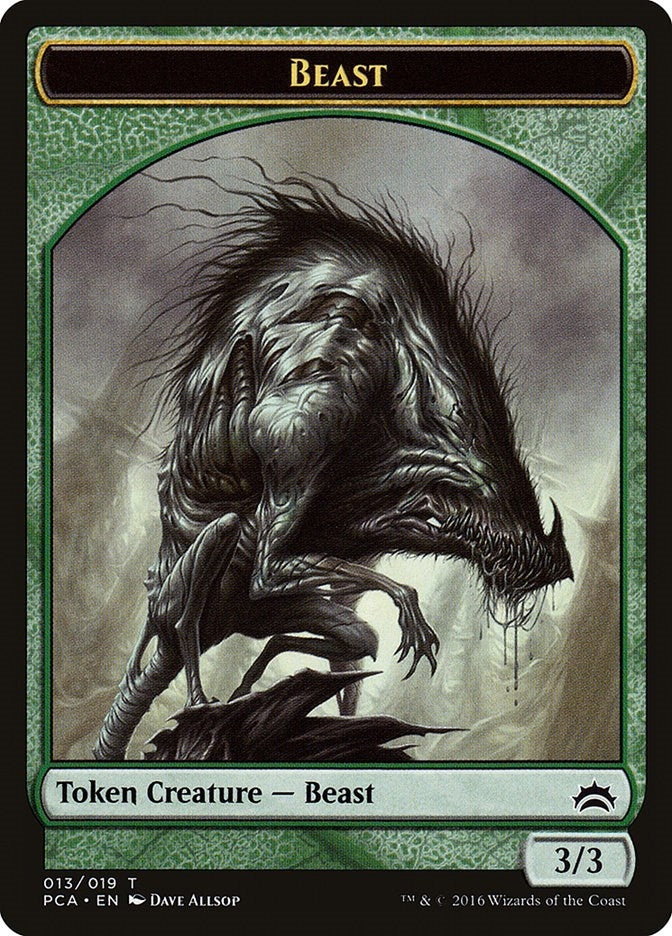 Beast // Saproling Double-sided Token (0) [PCA] - MTG Single