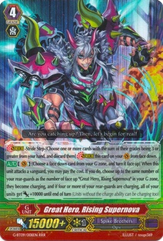 Great Hero Rising Supernova (9008) [G-BT09] - Cardfight Vanguard Single