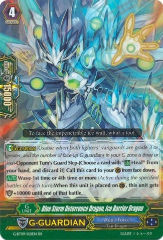 Blue Storm Deterrence Dragon Ice Barrier Dragon (9021) [G-BT09] - Cardfight Vanguard Single
