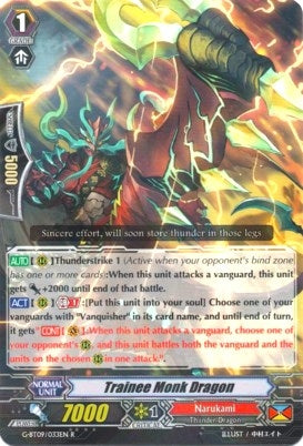 Trainee Monk Dragon (9033) [G-BT09] - Cardfight Vanguard Single