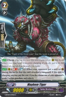 Mayhem Tiger (9079) [G-BT09] - Cardfight Vanguard Single