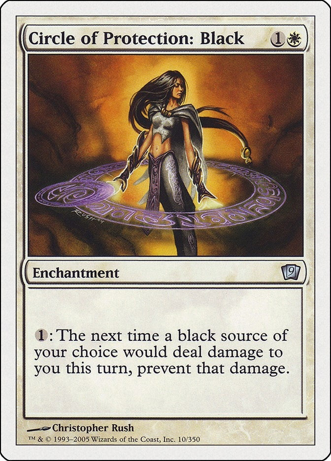 Circle of Protection: Black (10) [9ED] - MTG Single