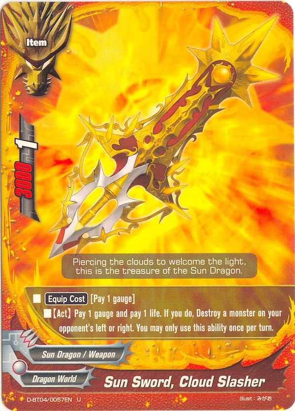 Sun Sword Cloud Slasher (40057) [D-BT04] - Future Card BuddyFight Single