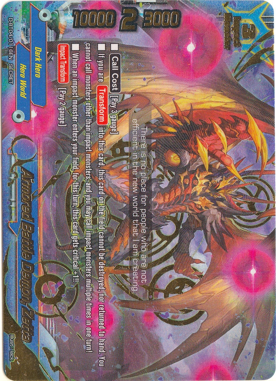 Armored Battle Demon Zetta (40116) [D-BT04] - Future Card BuddyFight Single