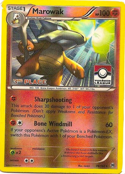 Image for Marowak - 78/162 (Pokemon League) [3rd Place] (078/162) (League & Championship Cards) - Pokemon