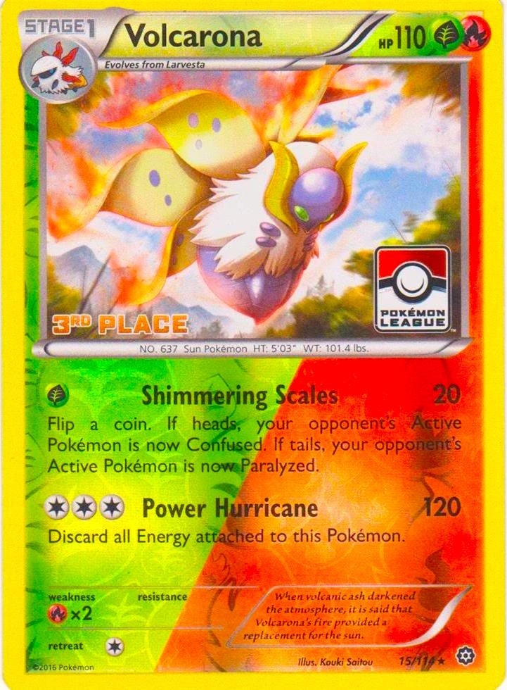 Image for Volcarona - 15/114 (Pokemon League) [3rd Place] (015/114) (League & Championship Cards) - Pokemon