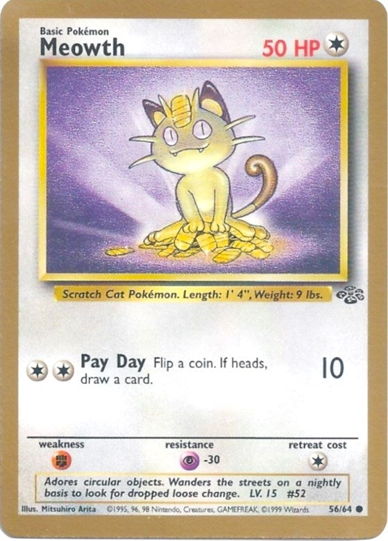 Image for Meowth - 56/64 (Gold Bordered Promo) (56/64) (Miscellaneous Cards & Products) - Pokemon
