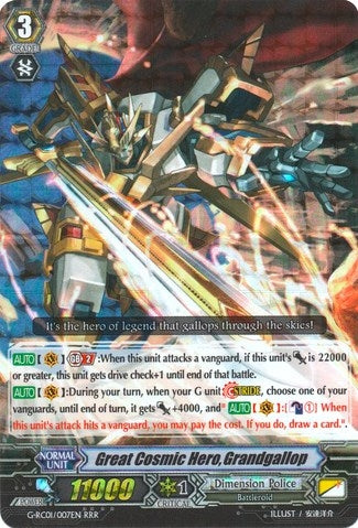Great Cosmic Hero Grandgallop (1007) [G-RC01] - Cardfight Vanguard Single
