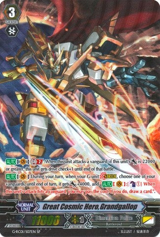 Great Cosmic Hero Grandgallop (SP) (107) [G-RC01] - Cardfight Vanguard Single