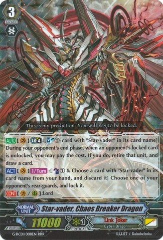 Star-vader Chaos Breaker Dragon (1008) [G-RC01] - Cardfight Vanguard Single