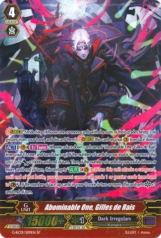 Abominable One Gilles de Rais (SP) (109) [G-RC01] - Cardfight Vanguard Single