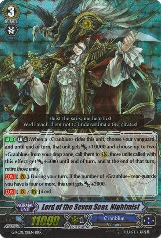 Lord of the Seven Seas Nightmist (1011) [G-RC01] - Cardfight Vanguard Single