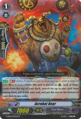 Acrobat Bear (1037) [G-RC01] - Cardfight Vanguard Single